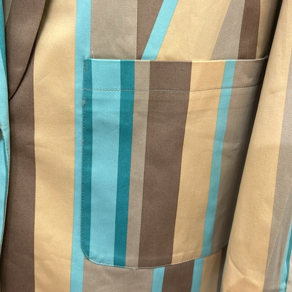 NWT Lascana One Button Front Blazer Striped Casual Pockets Womens Sz 10 - Picture 4 of 11